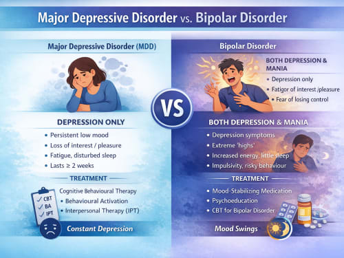 Major Depressive Disorder vs. Bipolar Disorder | London Psychologist Clinic | Chartered London Psychologist | CBT Coaching Harley Street | Psychology Counselling Harley Street