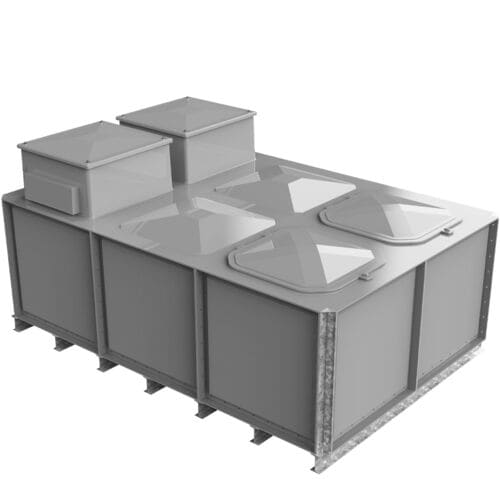 PW.3X2X1.IFB.DIV.AB(1+1) - 6000 LITRE DIVIDED SECTIONAL WATER TANK, INTERNALLY FLANGED BASE (IFB) C/W FVH