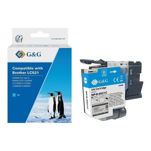 Brother LC521 Cyan Compatible Ink Cartridge