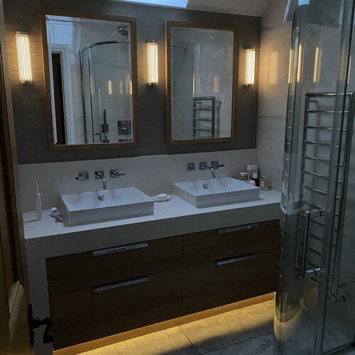 Chase Farm Electrical completing a domestic electrical project in a house, providing installations, rewiring, and safety upgrades