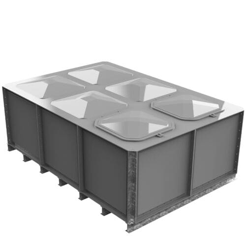 PW.3X2X1.IFB.DIV.AG(1+1) - 6000 LITRE DIVIDED SECTIONAL WATER TANK, INTERNALLY FLANGED BASE (IFB)