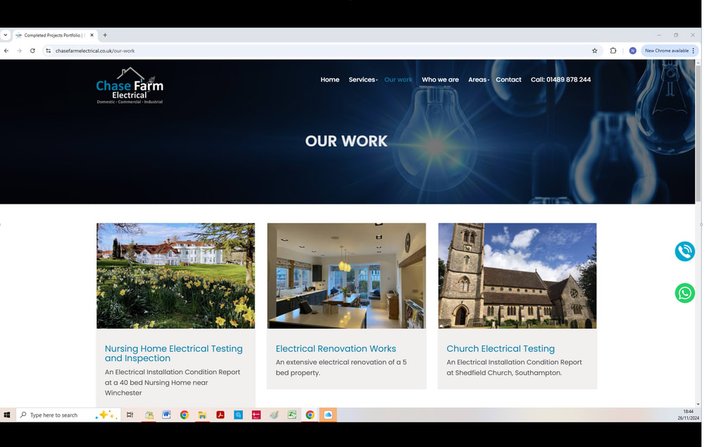 Chase Farm Electrical conducting an Electrical Installation Condition Report (EICR) inspection in Winchester to ensure compliance and safety