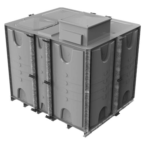 PW.2.5X2X2.IFB.AB - 10000 LITRE SECTIONAL WATER TANK, INTERNALLY FLANGED BASE (IFB) C/W FVH