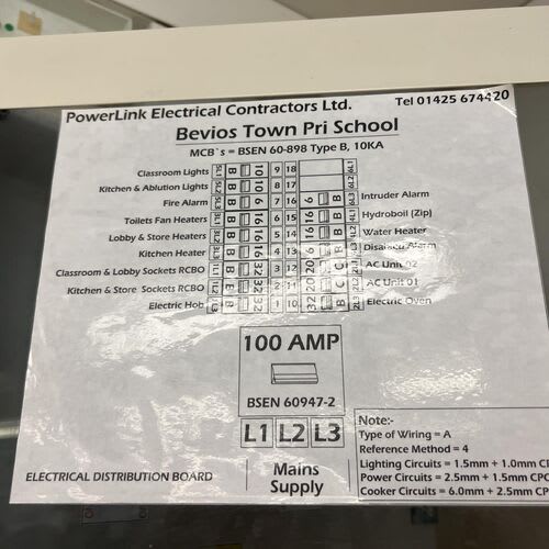  Professional electrical installation for a school refurbishment project