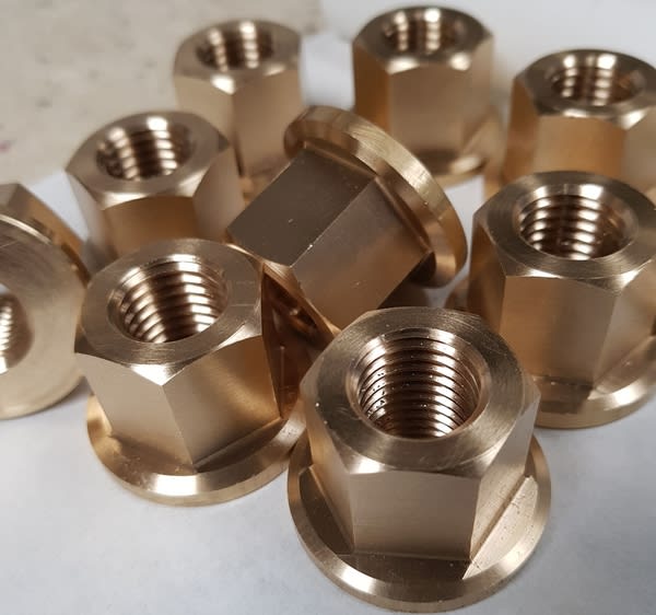 M16 SPECIAL FLANGE NUTS IN BRASS | Trojan Special Fasteners Ltd | Specialist Nuts Fasteners | Nuts Bolts Washers | Precision Polygon Turning | Fastener Manufacturer