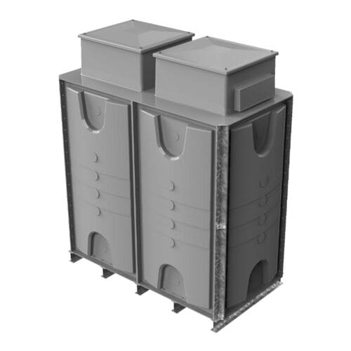 PW.2X1X2.IFB.DIV.AB(1+1) - 4000 LITRE SECTIONAL WATER TANK, INTERNALLY FLANGED BASE (IFB) C/W FVH