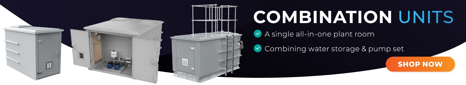 Purewater Storage Ltd | GRP | Water Storage Tanks | One piece | Two Piece | Sectional | Enclosures | Combination Units | Nationwide