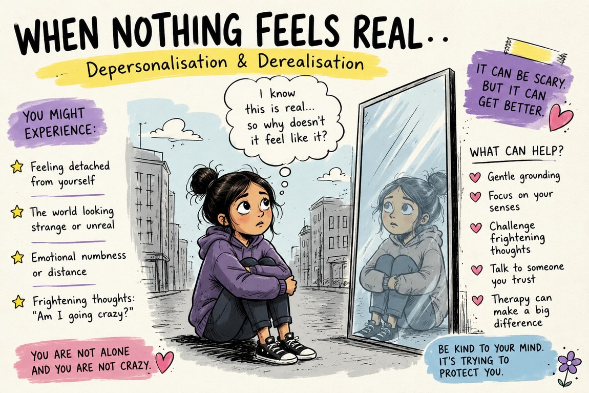 Explore depersonalisation and derealisation | London Psychologist Clinic | Chartered London Psychologist | CBT Coaching Harley Street | Psychology Counselling Harley Street