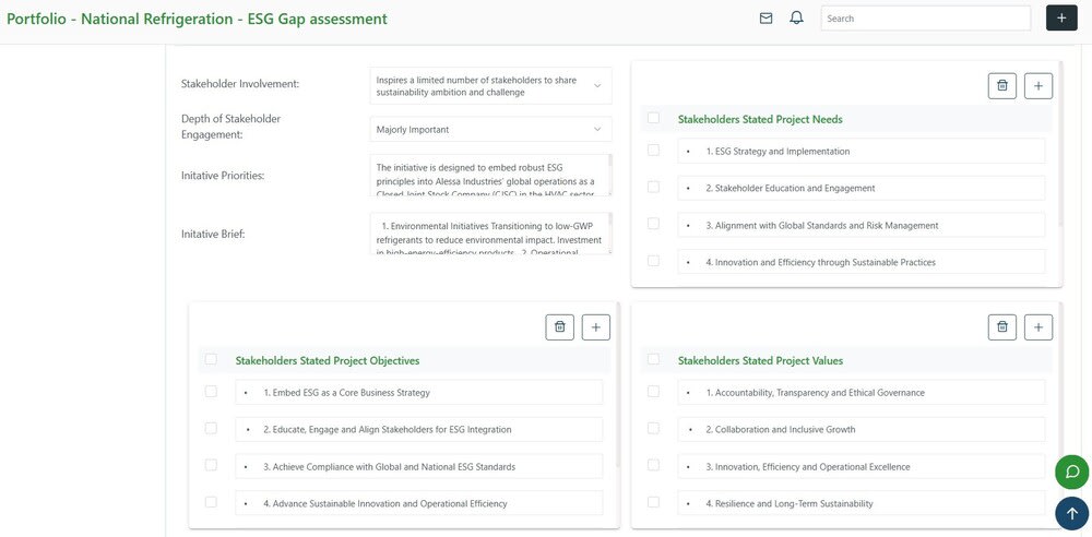 Sustainable Vision and Strategy Manager