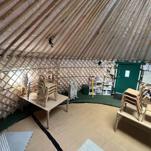 Yurt power supply installation for educational use.

