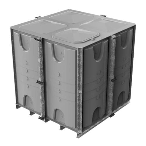 PW.2X2X2.IFB.AG - 8000 LITRE SECTIONAL WATER TANK, INTERNALLY FLANGED BASE (IFB)