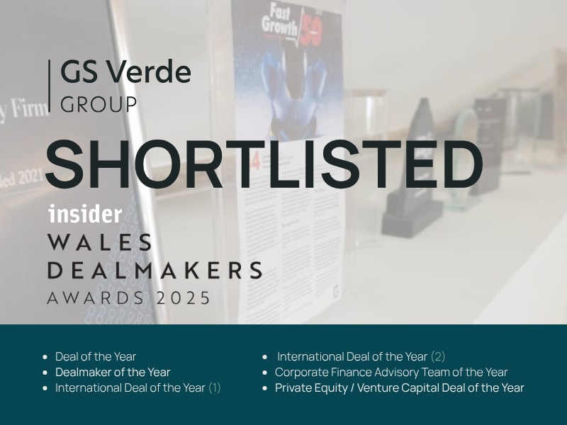 GS Verde Group shortlisted for six awards across five categories at Wales Dealmakers Awards 2025 