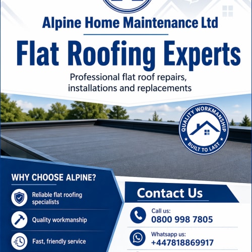 How to Maintain a Flat Roof in North Somerset’s Wet Climate | Alpine Home And Garden Improvements Ltd  | Roofing company Bristol | Roof repairs Bristol | Fencing company Bristol  | Professional Roofing Services Bristol  | Trusted Roofing Professionals Bristol  | Certified Roofing Contractors Bristol