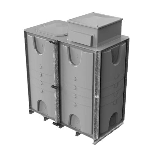 PW.2X1X2.IFB.AB - 4000 LITRE SECTIONAL WATER TANK, INTERNALLY FLANGED BASE (IFB) C/W FVH