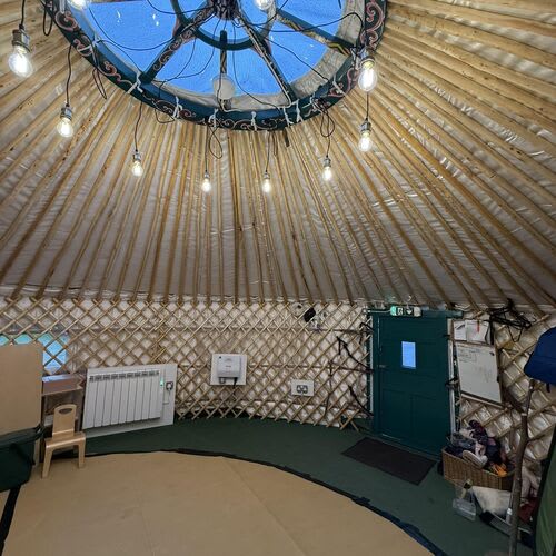 School yurt with smart lighting controls.

