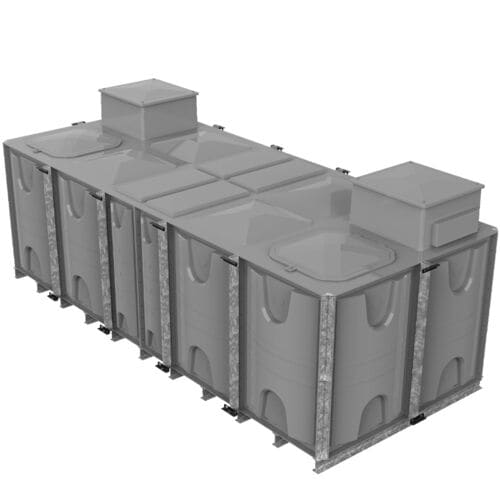 PW.5X2X1.5.IFB.DIV.AB(2.5+2.5) - 15000 LITRE DIVIDED SECTIONAL WATER TANK, INTERNALLY FLANGED BASE (IFB) C/W FVH
