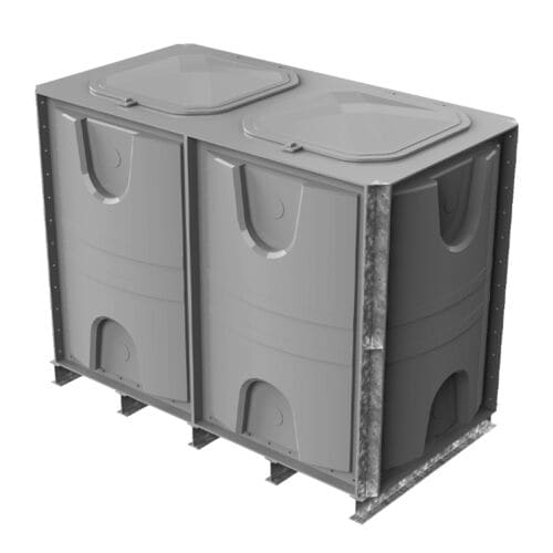 PW.2X1X1.5.IFB.DIV.AG(1+1) - 3000 LITRE DIVIDED SECTIONAL WATER TANK, INTERNALLY FLANGED BASE (IFB)
