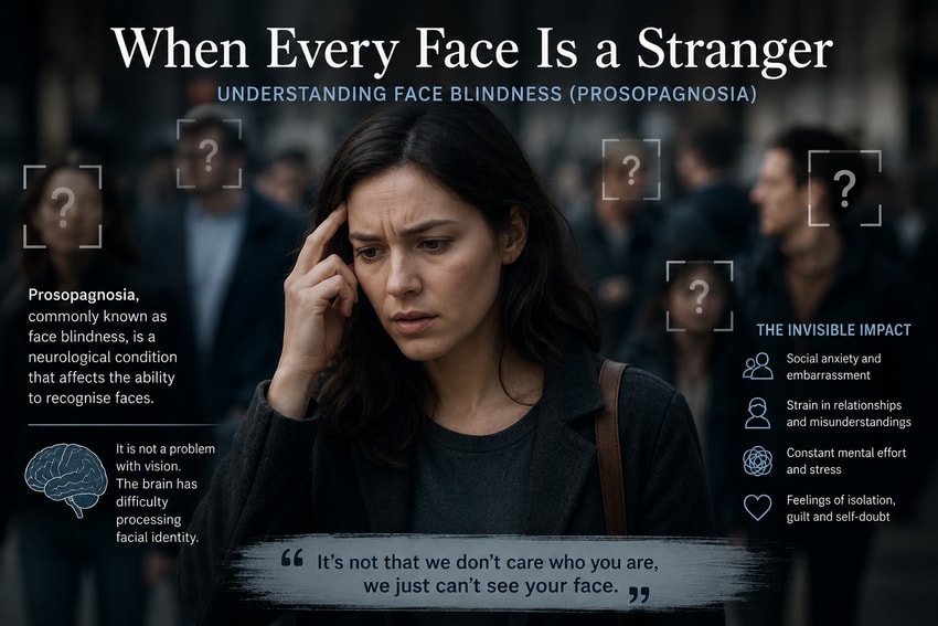 Understanding Face Blindness | London Psychologist Clinic | Chartered London Psychologist | CBT Coaching Harley Street | Psychology Counselling Harley Street
