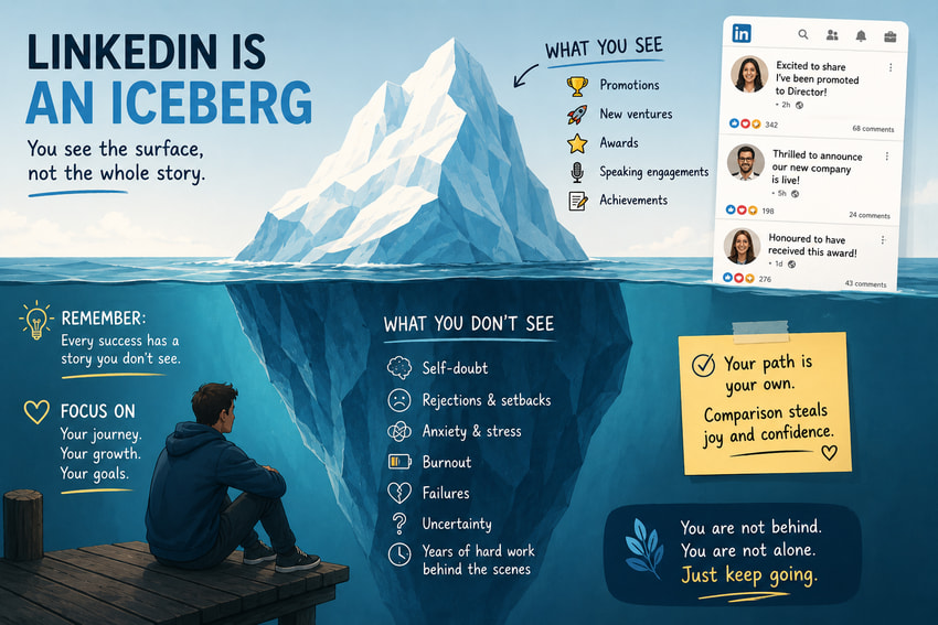 LinkedIn and the Iceberg Effect | London Psychologist Clinic | Chartered London Psychologist | CBT Coaching Harley Street | Psychology Counselling Harley Street