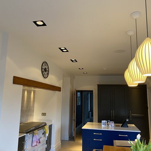 Chase Farm Electrical completed electrical renovations in a modern kitchen\r\n