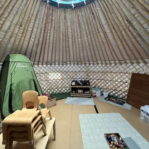 School yurt electrical wiring and power sockets.


