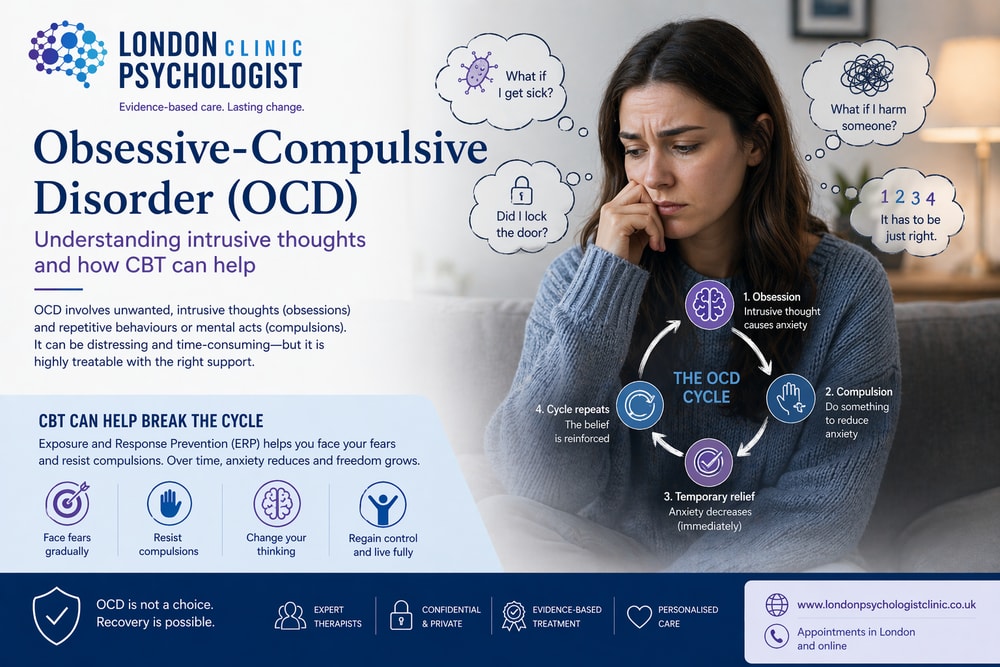 Understanding Intrusive Thoughts | London Psychologist Clinic | Chartered London Psychologist | CBT Coaching Harley Street | Psychology Counselling Harley Street