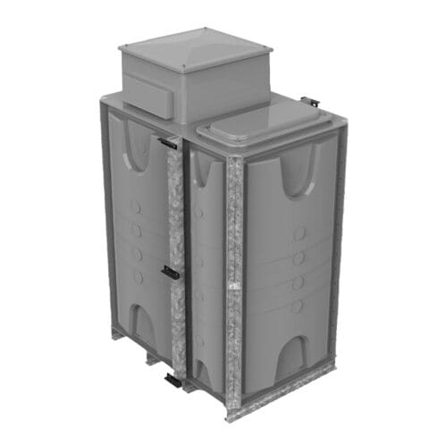 PW.1.5X1X2.IFB.AB - 3000 LITRE SECTIONAL WATER TANK, INTERNALLY FLANGED BASE (IFB) C/W FVH