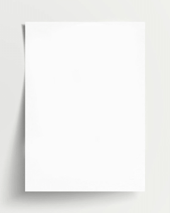 Blank A3 bamboo art print with soft shadow on light background, ideal for eco-friendly custom artwork, décor, or creative mockups.