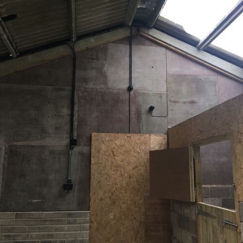 Chase Farm Electrical completing electrical installations in horse barns.\r\n