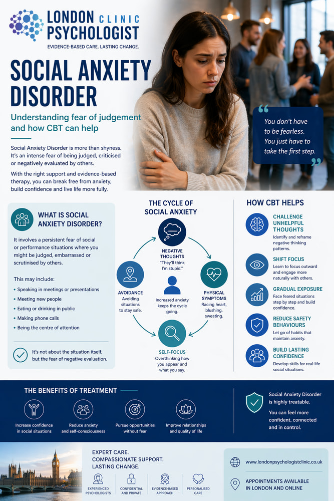 Solving Social Anxiety Disorder | London Psychologist Clinic | Chartered London Psychologist | CBT Coaching Harley Street | Psychology Counselling Harley Street