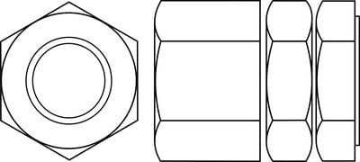 Hex Full Lock Jam Half Thin Nuts