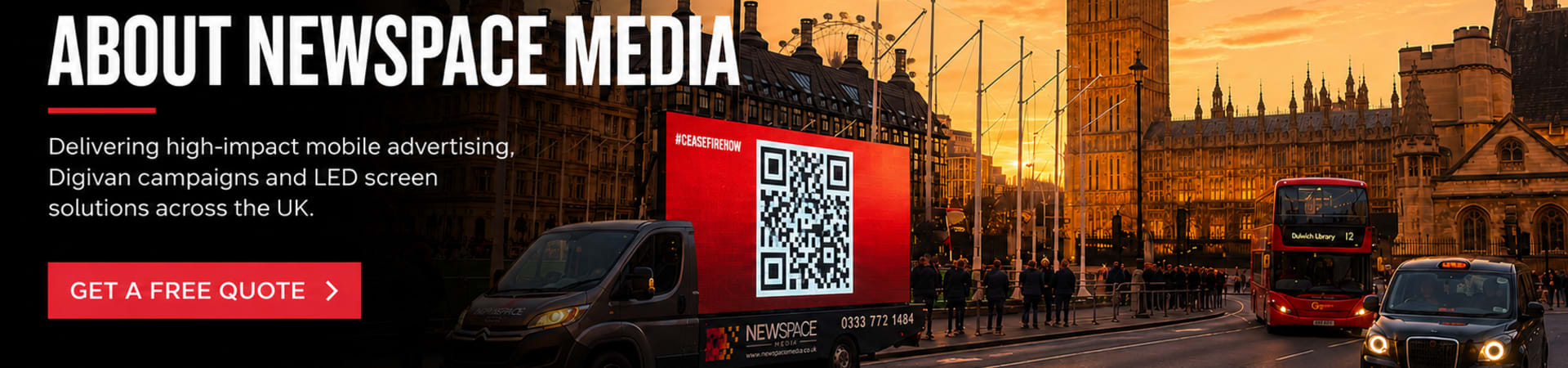 About | NewSpace Media | Mobile Advertising Screen hire London | LED Screen Hire Yorkshire | Event Screen Hire Yorkshire