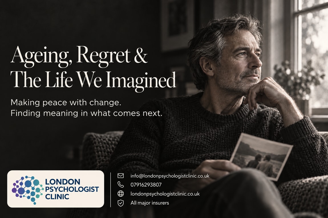 Ageing, Regret and the Life We Imagined | London Psychologist Clinic | Chartered London Psychologist | CBT Coaching Harley Street | Psychology Counselling Harley Street