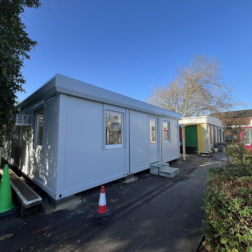 School electrical installation with power outlets and network cabling