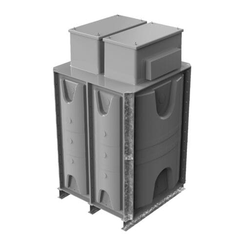 PW.1x1x1.5.IFB.DIV.AB(0.5+0.5) - 1500 LITRE DIVIDED SECTIONAL WATER TANK, INTERNALLY FLANGED BASE (IFB) C/W FVH