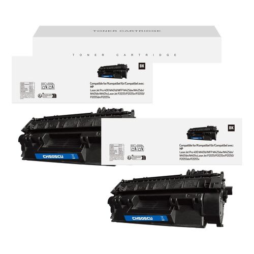 HP 05A Black Compatible Toner Twin Pack