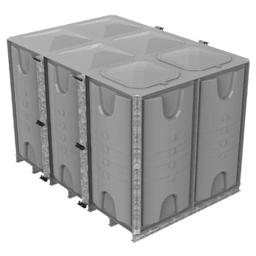 PW.3X2X2.IFB.DIV.AG(1+1) - 12000 LITRE DIVIDED SECTIONAL WATER TANK, INTERNALLY FLANGED BASE (IFB)