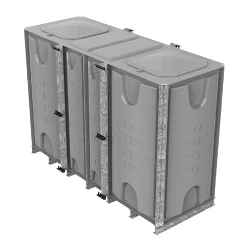 PW.3X1X2.IFB.DIV.AG(1+1) - 6000 LITRE DIVIDED SECTIONAL WATER TANK, INTERNALLY FLANGED BASE (IFB)