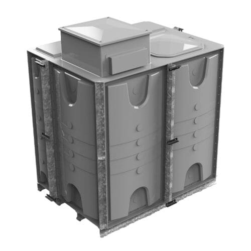 PW.2X1.5X2.IFB.AB - 6000 LITRE SECTIONAL WATER TANK, INTERNALLY FLANGED BASE (IFB) C/W FVH