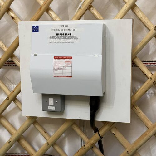 Professional electrical installation for yurts.

