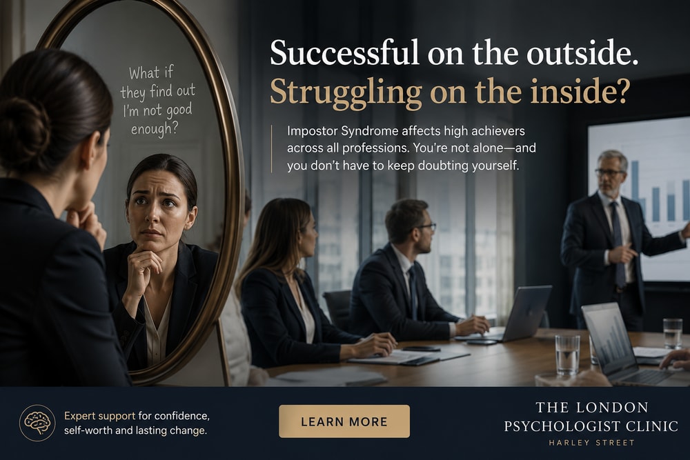 Why High Achievers Often Feel Like Frauds | London Psychologist Clinic | Chartered London Psychologist | CBT Coaching Harley Street | Psychology Counselling Harley Street