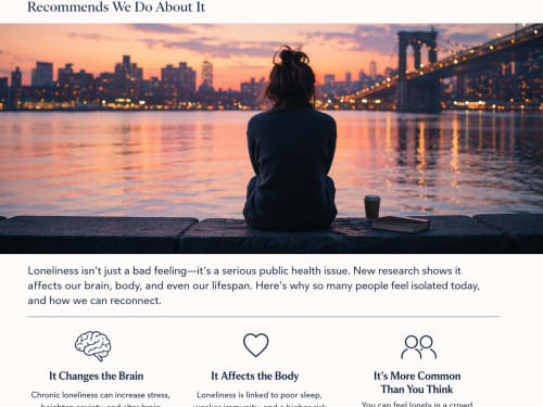 The Loneliness Epidemic