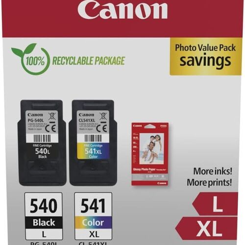 (540XL & 541XL) (Canon PG 540 & CL 541) combo pack
