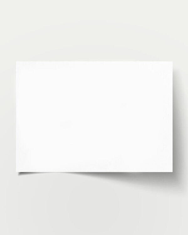 Blank A4 bamboo art print with soft shadow on light grey background, ideal for custom eco artwork or sustainable wall decor.