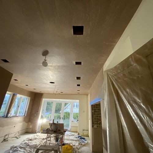 Chase Farm Electrical completed 1st fix electrical rewire renovations in a modern kitchen