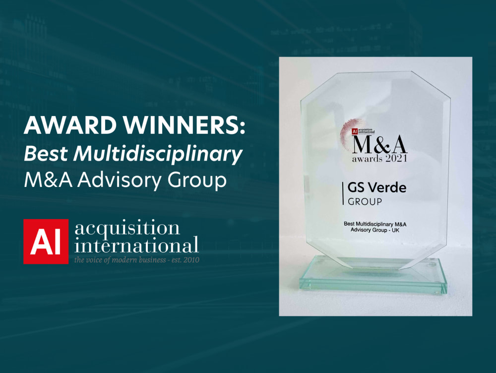GS Verde named Best Multidisciplinary M&A Advisory Group in UK