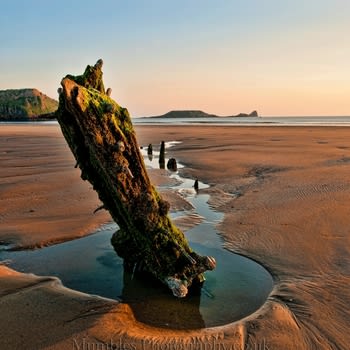 Sunset on Rhossili Beach