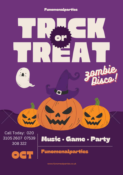 Halloween Kids Disco Party Zombie Disco Party