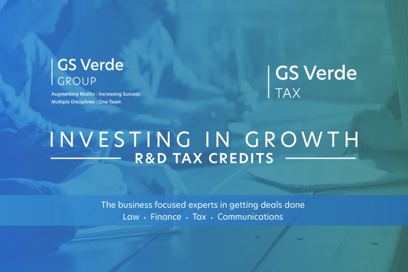 Investing in growth: Making the most of R&amp;D Tax Credits RDEC | GS Verde Tax