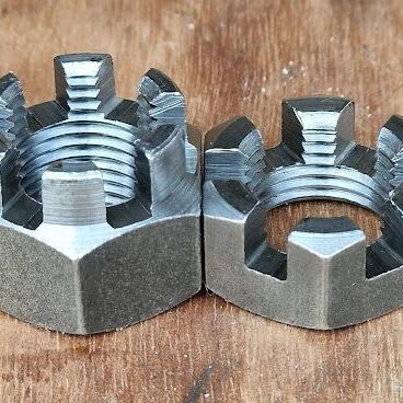 Internally and externally threaded hex, square and round slotted, castle and castellated nuts